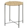 Table D'appoint Bout De Canapé Bois MDF Et Métal Noir 38x38x42cm