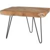 Table D'Appoint En Bois Et Métal Noir -Produits Menagers Boutique table d appoint bout de canape en bois et metal noir