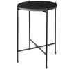 Table D'appoint Bout De Canapé En Métal Et Plateau Marbre Noir -Produits Menagers Boutique table d appoint bout de canape en metal et plateau marbre noir