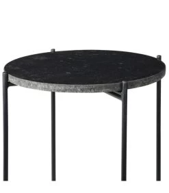Table D'appoint Bout De Canapé En Métal Et Plateau Marbre Noir -Produits Menagers Boutique table d appoint bout de canape en metal et plateau marbre noir 2