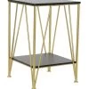 Table D'appoint Métal Doré Et Bois Noir - 41x41x63.5cm 1 Table D'appoint Métal Doré Et Bois Noir - 41x41x63.5cm -Produits Menagers Boutique table d appoint metal dore et bois noir 41x41x635cm