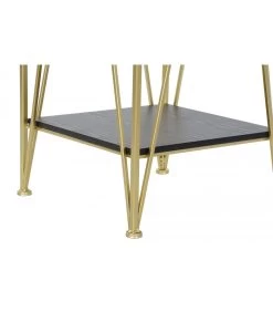 Table D'appoint Métal Doré Et Bois Noir - 41x41x63.5cm -Produits Menagers Boutique table d appoint metal dore et bois noir 41x41x635cm 3