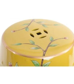 Table D'Appoint Porcelaine Oiseau Jaune Style Asiatique -Produits Menagers Boutique table d appoint porcelaine oiseau jaune style asiatique 2