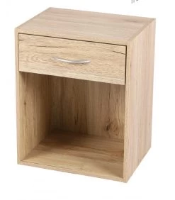 Table De Chevet 1 Tiroir + 1 Casier Bois