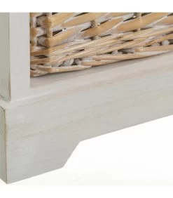 Table De Chevet Bois 1 Tiroir + 1 Panier -Produits Menagers Boutique table de chevet bois 1 tiroir 1 panier 4