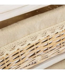 Table De Chevet Bois 1 Tiroir + 2 Paniers -Produits Menagers Boutique table de chevet bois 1 tiroir 2 paniers 3