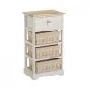 Table De Chevet Bois 1 Tiroir + 3 Paniers - 40x29x73cm