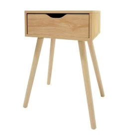 Table De Chevet Bois 1 Tiroir 40x30x60cm