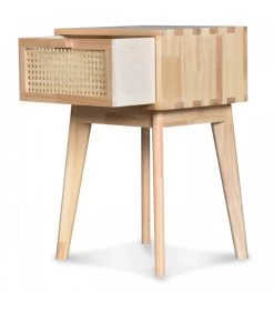 Table De Chevet Bois 1 Tiroir Cannage Rotin -Produits Menagers Boutique table de chevet bois 1 tiroir cannage rotin 4