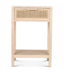 Table De Chevet Bois 1 Tiroir Cannage Rotin - Longueur 40cm -Produits Menagers Boutique table de chevet bois 1 tiroir cannage rotin longueur 40cm 2