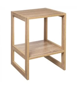 Table De Chevet Bois 2 Plateaux - 34.5x33.5x51cm