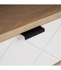 Table De Chevet Bois Et Blanc 1 Tiroir Losanges - 40x35x49cm -Produits Menagers Boutique table de chevet bois et blanc 1 tiroir losanges 40x35x49cm 3