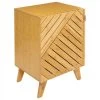 Table De Chevet Bois Et Porte Bambou - 45x38x70cm