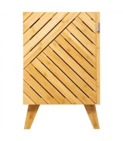 Table De Chevet Bois Et Porte Bambou - 45x38x70cm -Produits Menagers Boutique table de chevet bois et porte bambou 45x38x70cm 2