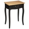 ATMOSPHERA Table De Chevet Classique Noir Et Bois 1 Tiroir 47x30x65.5cm -Produits Menagers Boutique table de chevet classique noir et bois 1 tiroir 47x30x655cm