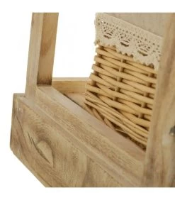 Table De Chevet En Bois 1 Tiroir + 1 Panier Country -Produits Menagers Boutique table de chevet en bois 1 tiroir 1 panier country 5