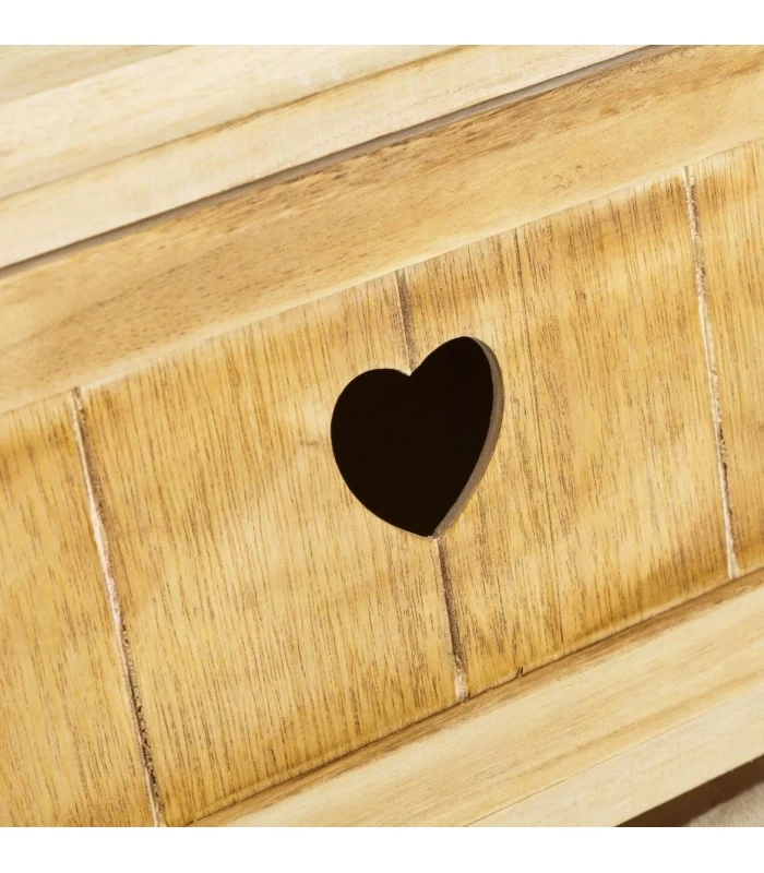 Table De Chevet En Bois 1 Tiroir + 2 Paniers Country 6 Table De Chevet En Bois 1 Tiroir + 2 Paniers Country – Image 4