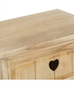 Table De Chevet En Bois 1 Tiroir + 3 Paniers Country - 40x29x73cm -Produits Menagers Boutique table de chevet en bois 1 tiroir 3 paniers country 40x29x73cm 5