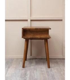 Table De Chevet En Bois De Manguier Rangement Ouvert - 55x40x45cm -Produits Menagers Boutique table de chevet en bois de manguier rangement ouvert 55x40x45cm 2