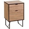 Table De Chevet En Bois Et Métal Noir 2 Tiroirs -Produits Menagers Boutique table de chevet en bois et metal noir 2 tiroirs