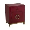 Table De Chevet En Bois Rouge Style Oriental - 44.5x32x55cm -Produits Menagers Boutique table de chevet en bois rouge style oriental 445x32x55cm