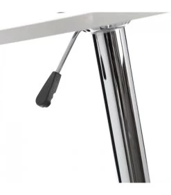 Table Haute De Bar Ronde Design Blanche Et Chrome Hauteur Ajustable -Produits Menagers Boutique table haute de bar ronde design blanche et chrome hauteur ajustable 3