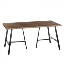 Table Salle à Manger En Bois Et Métal - 160x90cm