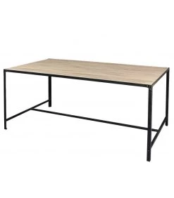 Table Salle à Manger En Bois Et Métal Style Industriel - 150x80cm