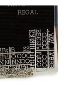 Tableau à Lettres Noir Et Argenté -Produits Menagers Boutique tableau a rainures a lettres noir et argente 2