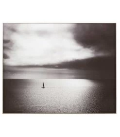 Tableau Décoratif Photo Noir Et Blanc Bateau - 100x80cm