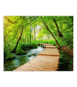 Tableau Décoratif Photo Panoramique Ponton Bois - 100x80cm -Produits Menagers Boutique tableau decoratif photo panoramique ponton bois 100x80cm 1