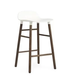 Tabouret De Bar En Noyer Et Assise Blanche Hauteur 65cm - Normann Copenhagen 11 Tabouret De Bar En Noyer Et Assise Blanche Hauteur 65cm - Normann Copenhagen -Produits Menagers Boutique tabouret de bar blanc 4