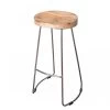 Tabouret De Bar Design En Bois Et Métal
