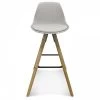 Tabouret De Bar En Hêtre Et Assise Similicuir Taupe -Produits Menagers Boutique tabouret de bar en hetre et assise similicuir taupe