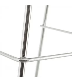 Tabouret De Bar En Métal Chromé Et Assise Similicuir Blanc -Produits Menagers Boutique tabouret de bar en metal chrome et assise similicuir blanc 2