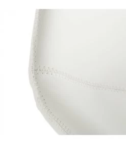 Tabouret De Bar En Métal Chromé Et Assise Similicuir Blanc -Produits Menagers Boutique tabouret de bar en metal chrome et assise similicuir blanc 3