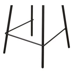 Tabouret De Bar Métal Noir Et Assise Similicuir Marron 44x47x95cm -Produits Menagers Boutique tabouret de bar metal noir et assise similicuir marron 44x47x95cm 2