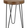 Tabouret Rustique En Métal Et Teck -Produits Menagers Boutique tabouret rustique en metal et teck