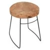 Tabouret Rustique En Métal Noir Et Teck 30x30x42cm -Produits Menagers Boutique tabouret rustique en metal noir et teck 30x30x42cm