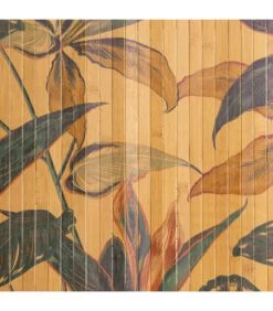 Tapis De Bain Lattes Bambou Feuillage Exotique - 50x80cm -Produits Menagers Boutique tapis de bain lattes bambou feuillage exotique 50x80cm 3