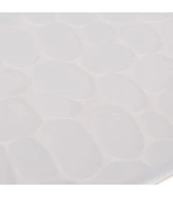 Tapis De Bain Mémoire De Forme Motifs Galets Blanc 60x40cm -Produits Menagers Boutique tapis de bain memoire de forme motifs galets blanc 60x40cm 2