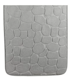Tapis De Bain Mémoire De Forme Motifs Galets Gris 50x80cm -Produits Menagers Boutique tapis de bain memoire de forme motifs galets gris 50x80cm 3