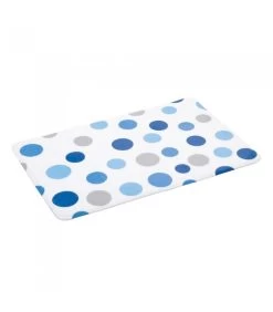 Tapis De Bain Microfibre Pois Bleus - 45x70cm