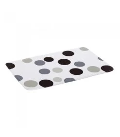 Tapis De Bain Microfibre Pois Gris - 45x70cm