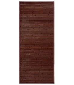Tapis De Couloir Bambou Couleur Chocolat - 75x175cm