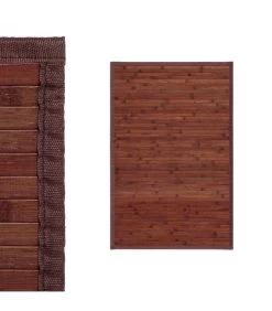 Tapis Descente De Lit Bambou Couleur Noyer - 60x90cm -Produits Menagers Boutique tapis descente de lit bambou couleur noyer 60x90cm 3