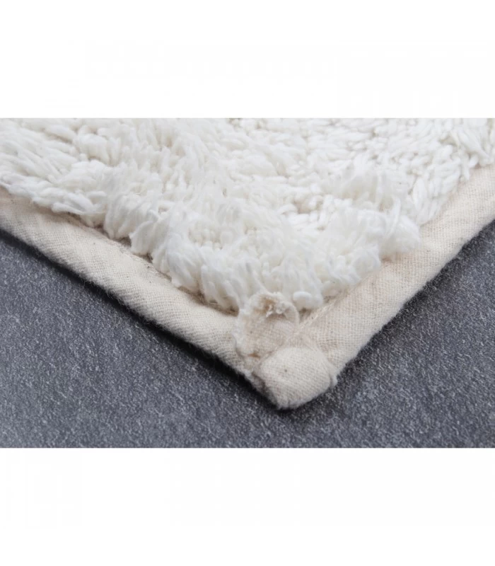 Tapis Descente De Lit Style Berbère Coton Noir Et Blanc - 60x90cm 6 Tapis Descente De Lit Style Berbère Coton Noir Et Blanc - 60x90cm – Image 4