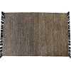 Tapis Rectangulaire Tressé En Jute Et Coton Noir 120x180cm -Produits Menagers Boutique tapis rectangulaire tresse en jute et coton noir 120x180cm