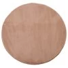 Tapis Rond Doux Taupe Diamètre 80cm