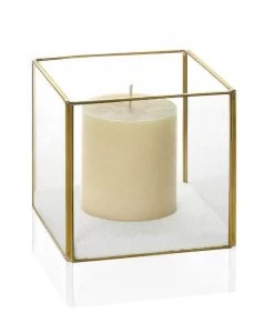 Terrarium Carré En Laiton Et Verre - 12x12x12cm -Produits Menagers Boutique terrarium carre en laiton et verre 12x12x12cm 3